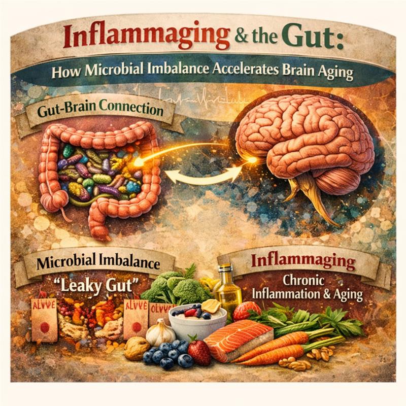 How Microbial Imbalance Accelerates Brain Aging
